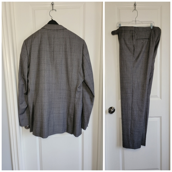 Joseph Abboud Tollegno 1900 2-Piece Suit, Check Pattern, 44 XL - Picture 2 of 15